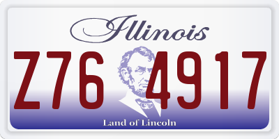 IL license plate Z764917