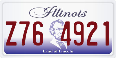 IL license plate Z764921