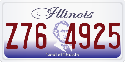 IL license plate Z764925