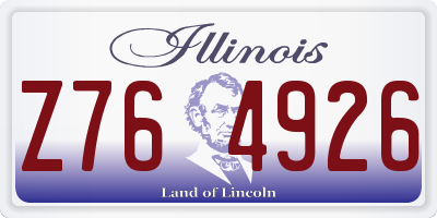 IL license plate Z764926