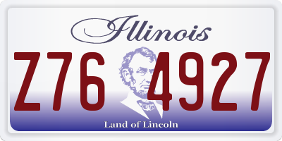 IL license plate Z764927
