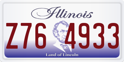 IL license plate Z764933