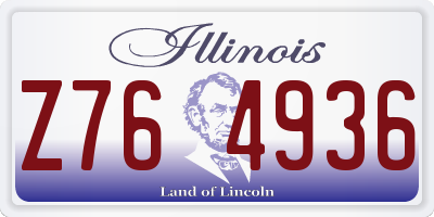 IL license plate Z764936
