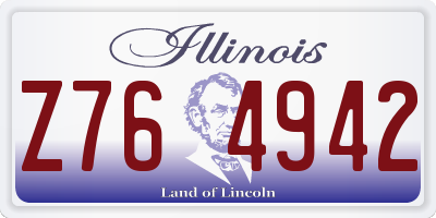 IL license plate Z764942