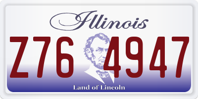 IL license plate Z764947