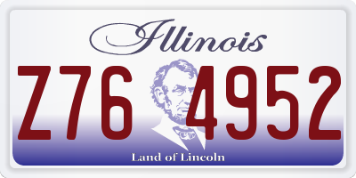 IL license plate Z764952