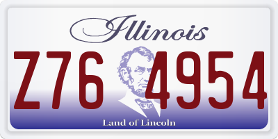 IL license plate Z764954
