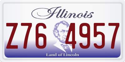IL license plate Z764957