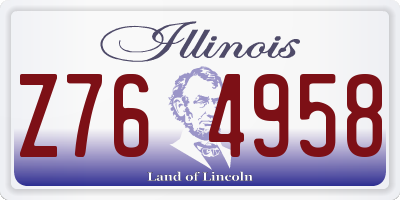 IL license plate Z764958