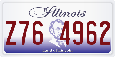 IL license plate Z764962