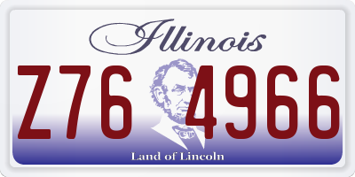IL license plate Z764966