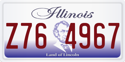 IL license plate Z764967