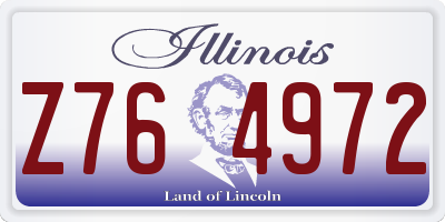 IL license plate Z764972