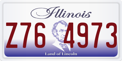 IL license plate Z764973