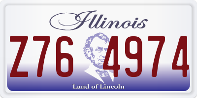 IL license plate Z764974