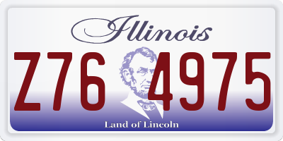 IL license plate Z764975