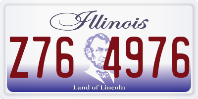 IL license plate Z764976