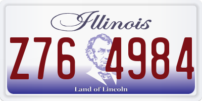 IL license plate Z764984