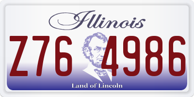 IL license plate Z764986