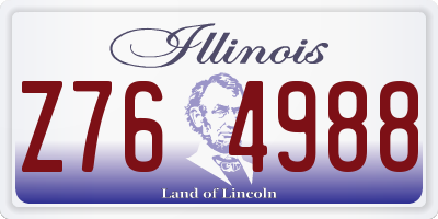 IL license plate Z764988