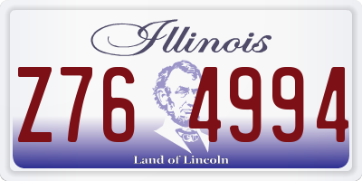 IL license plate Z764994