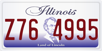 IL license plate Z764995