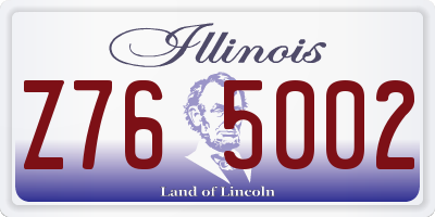 IL license plate Z765002