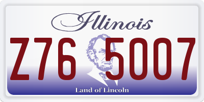 IL license plate Z765007