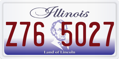 IL license plate Z765027