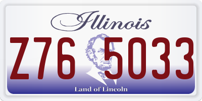 IL license plate Z765033