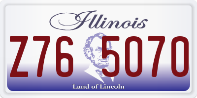 IL license plate Z765070