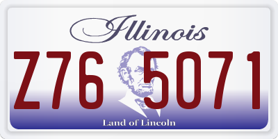 IL license plate Z765071