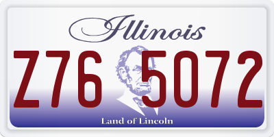 IL license plate Z765072