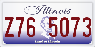 IL license plate Z765073