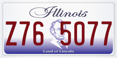 IL license plate Z765077