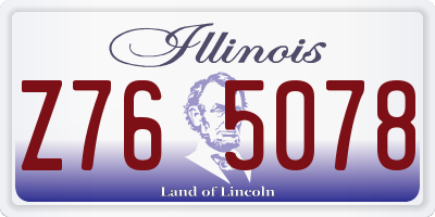 IL license plate Z765078
