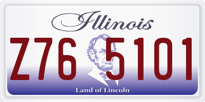 IL license plate Z765101