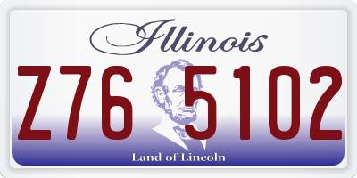 IL license plate Z765102
