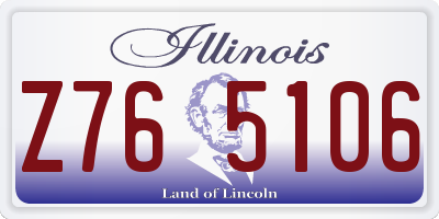 IL license plate Z765106
