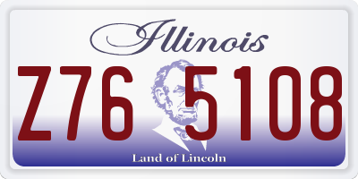 IL license plate Z765108