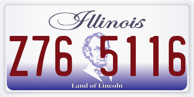 IL license plate Z765116