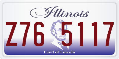 IL license plate Z765117