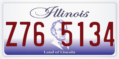 IL license plate Z765134
