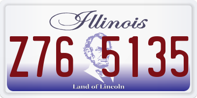IL license plate Z765135