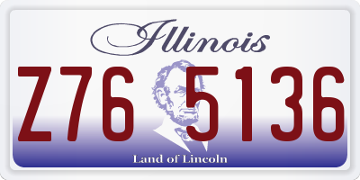 IL license plate Z765136