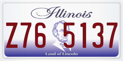 IL license plate Z765137