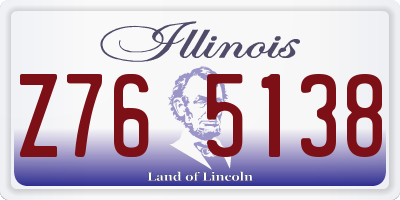 IL license plate Z765138