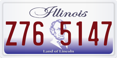 IL license plate Z765147