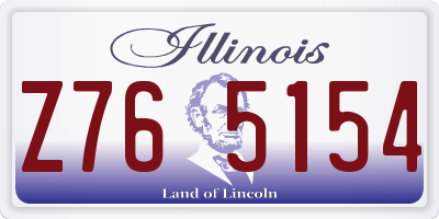 IL license plate Z765154