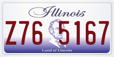 IL license plate Z765167